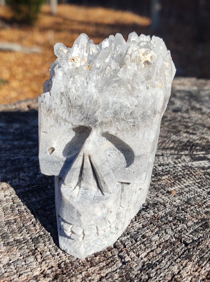 Quartz Cluster Skull