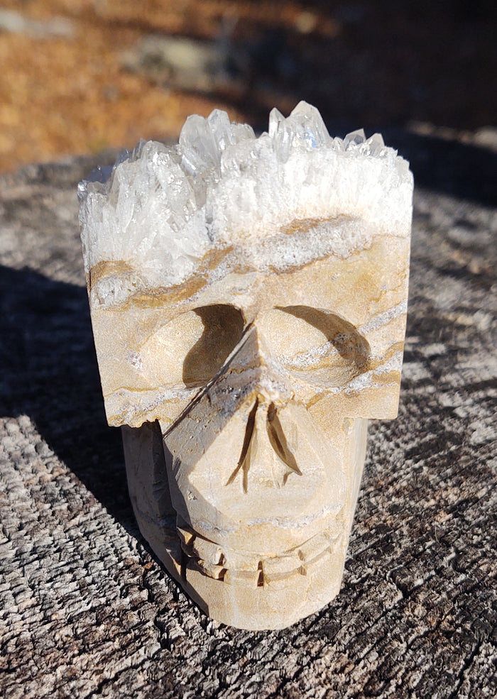 Quartz Cluster Skull