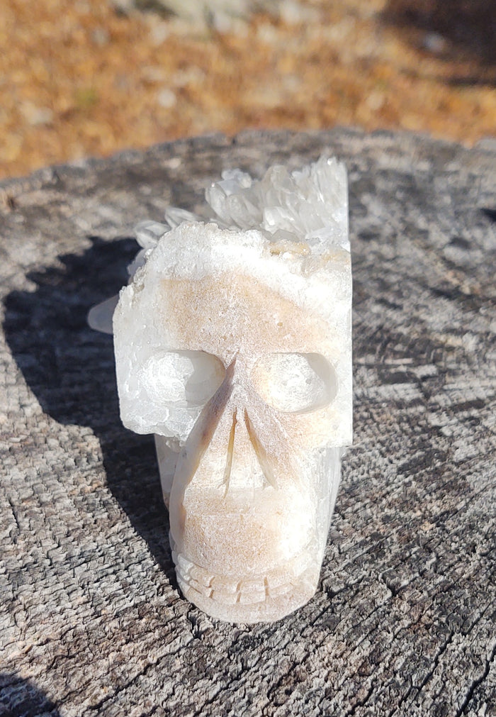 Quartz Cluster Skull