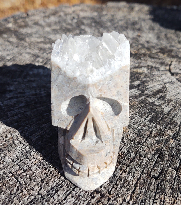 Quartz Cluster Skull