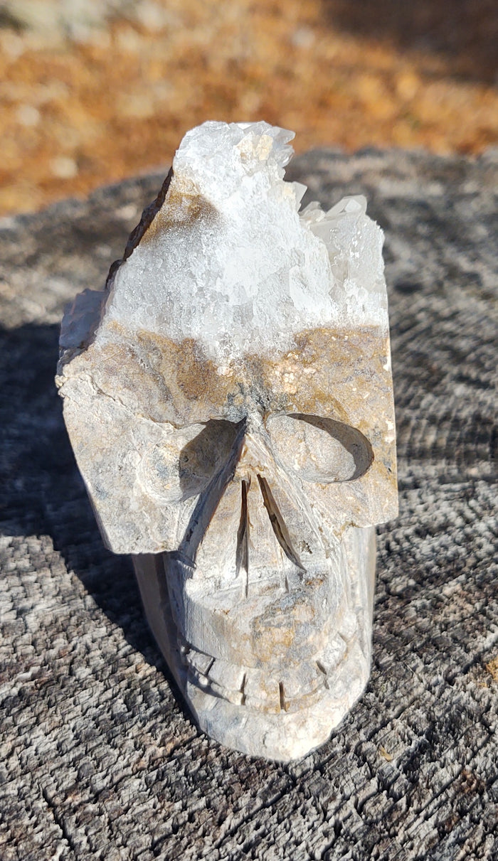 Quartz Cluster Skull