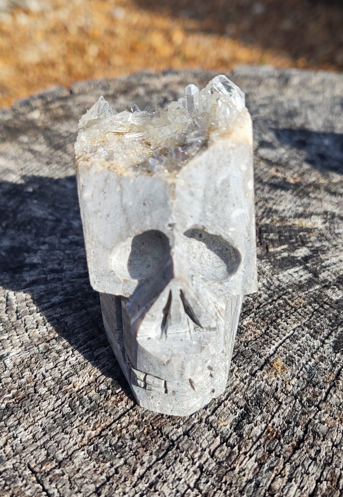 Quartz Cluster Skull