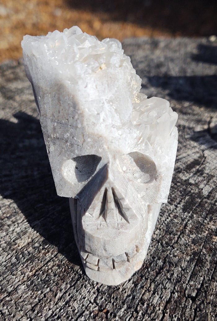 Quartz Cluster Skull
