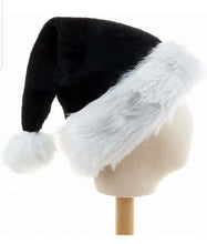 Load image into Gallery viewer, Santa hat black and white
