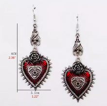 Load image into Gallery viewer, Gothic evil eye lolita earrings
