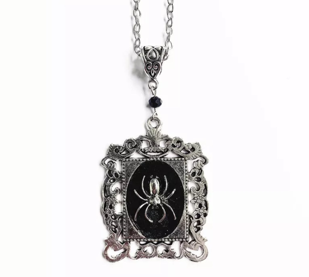 Gothic spider pendant