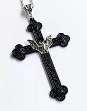 Load image into Gallery viewer, Cross with bat necklace
