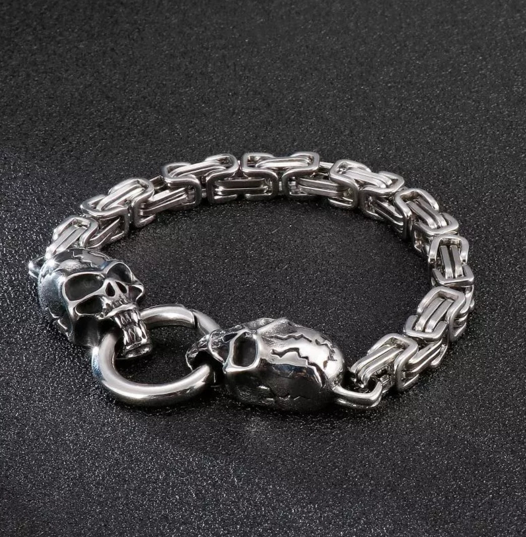 King's skull chain bracelet