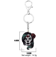 Load image into Gallery viewer, Days of the dead keychain
