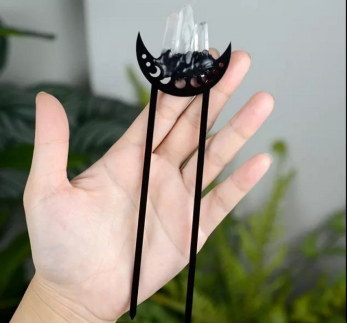 Moon phase hairpin