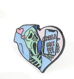 Ghost face pin