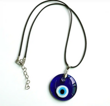 Load image into Gallery viewer, Evil eye glass necklace
